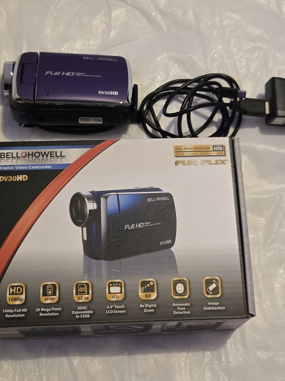 DV30HD Purple Full HD Digital Video Camcorder
